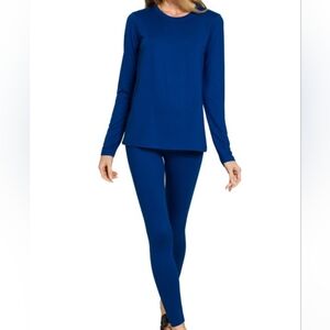 Zenana Microfiber Round Neck Top and Leggings Set